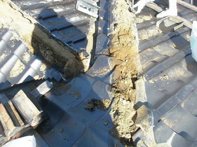 撤去後に現れる隙間